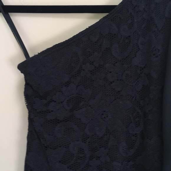 One Shoulder Black Lace Dress size XS - Picture 2 of 4